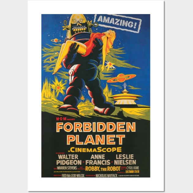 Classic Science Fiction Movie Poster - Forbidden Planet Wall Art by Starbase79